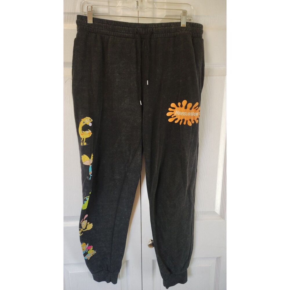 Nickelodeon 90s Retro Character Graphic Jogger Sweatpants Medium